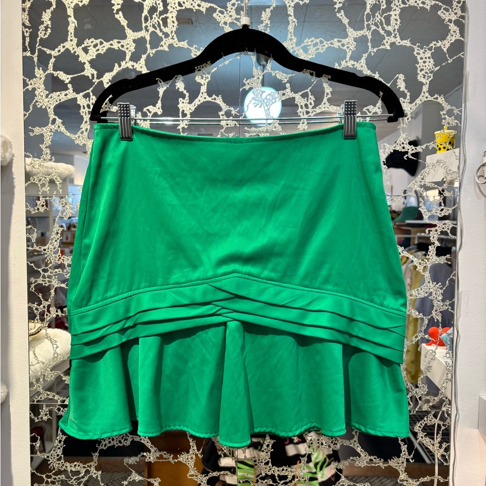 Green Women's Mini Skirt